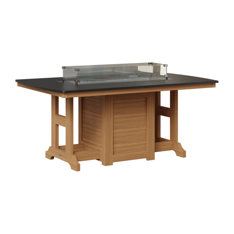 Table de salle à manger avec foyer 72 po Berlin Gardens Garden Classic, H 31 po x l 44 po x P 72 po