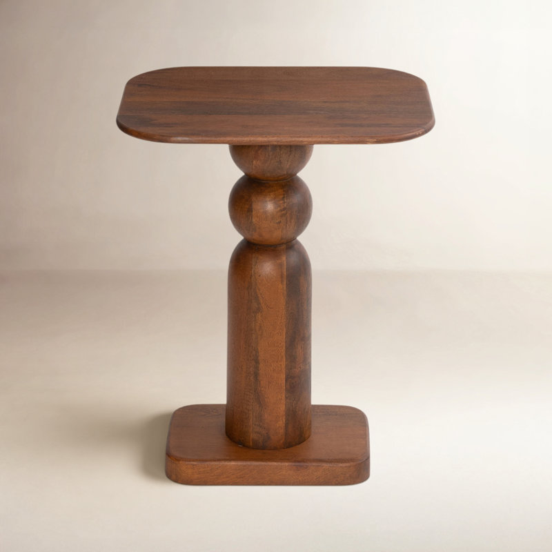 Arpin Solid Wood End Table, Noyer