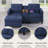 Kentrell 65'' Square Arms Loveseat W/ USB Ports & Storage-1240919399