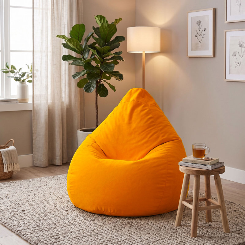 Easy Standard Classic Bean Bag, Yellow