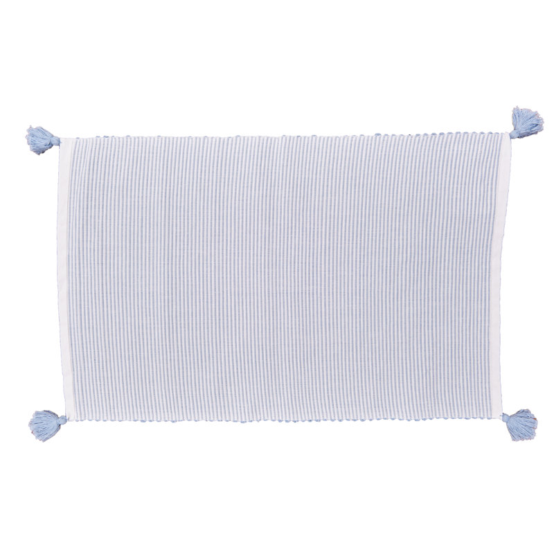 Napperon en coton 19 po Beck, Bleu