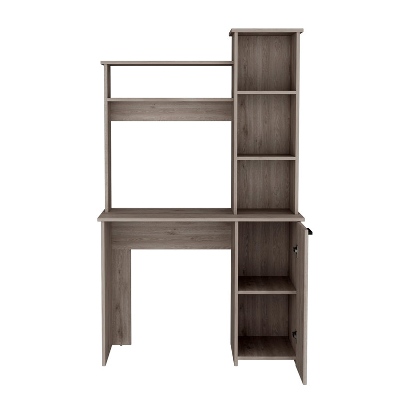 Bureau d'ordinateur avec une grande surface de travail, Gris