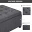 Storage In Grey, Flip Top Seat For Living Room, Bedroom, Entryway, Classic Style, Ample Storage, Soft Upholstery, Secure Hinge Grey Fabric , Vintage Look, Spacious Comfortable Safe