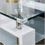 Table d'appoint en verre transparent 24 x 24 x 24 po, design moderne et élégant pour la maison et le bureau