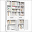 Bibliothèque de 71 pouces de hauteur en métal avec tablettes, tiroirs et portes réglables pour un rangement polyvalent et un style industriel