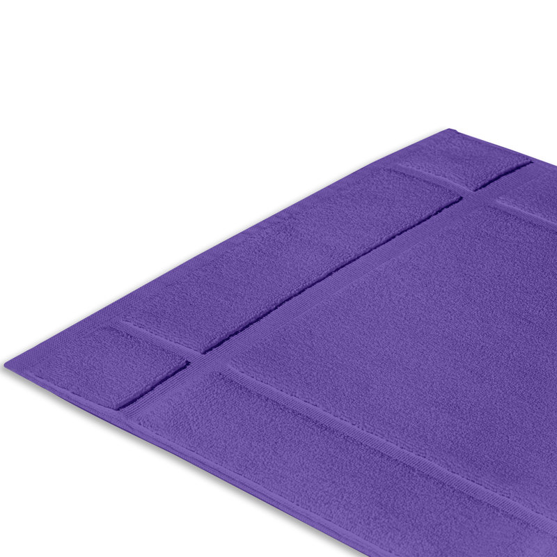 Ample Decor 100% Cotton Highly Absorbent Bath Mat for Bathroom Floor, Purple
