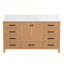 Meuble-lavabo pour salle de bain, meuble-lavabo autoportant avec plateau, armoire de rangement en bois massif chêne naturel