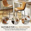  Tabouret de comptoir en cuir synthétique moderne de 25,4 po de hauteur avec pieds et repose-pieds en métal-324824794-316050794-324897427