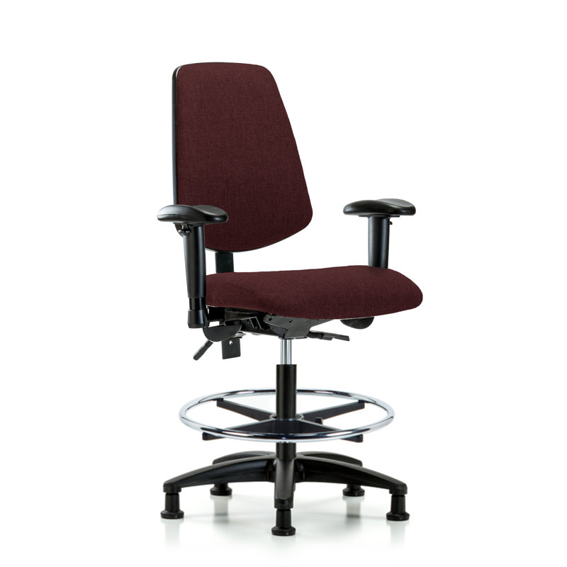 Task Chair, Burgundy, Glides