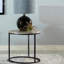 Table de bout grise et gris acier