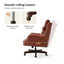 Chaise de bureau inclinable et pivotante en cuir véritable Heeg-379113578