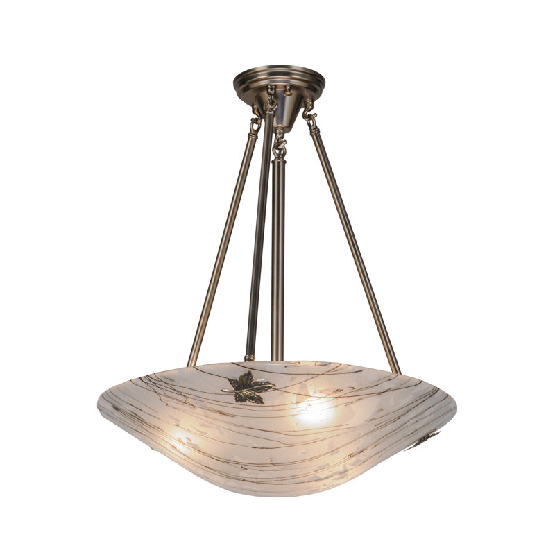 Plafonnier semi-encastré à cuves 20" à 3 lumières unique