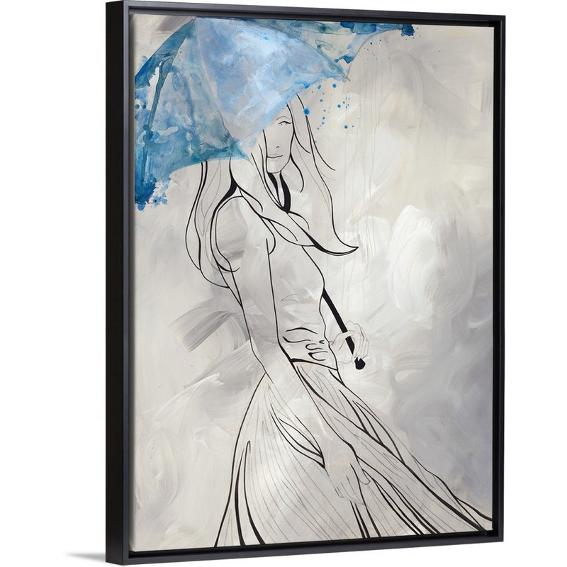« new mode plate i », peinture sur toile, H 25,7 po x l 19,7 po x p 1,75 po, Cadre flottant noir