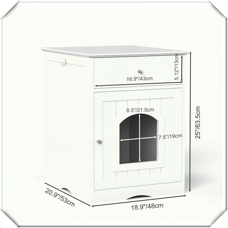 Caisse en bois pour animal de compagnie, Blanc