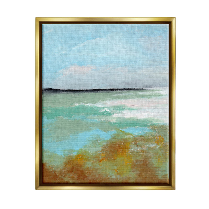 «Abstract Ocean Moss Scenery» par Nikita Jariwala, peinture sur toile, H 31 po x l 25 po x P 1,7 po