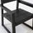Black HDPE Outdoor & Garden Armchairs With  Backres Modernist Designt Chairs-274639034
