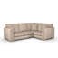 Bablu 4 Seater Faux Leather Corner Sofa -1461671274-1461671285