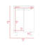 Meuble-lavabo 24 po, armoire de plancher, porte double, deux tablettes - blanc
