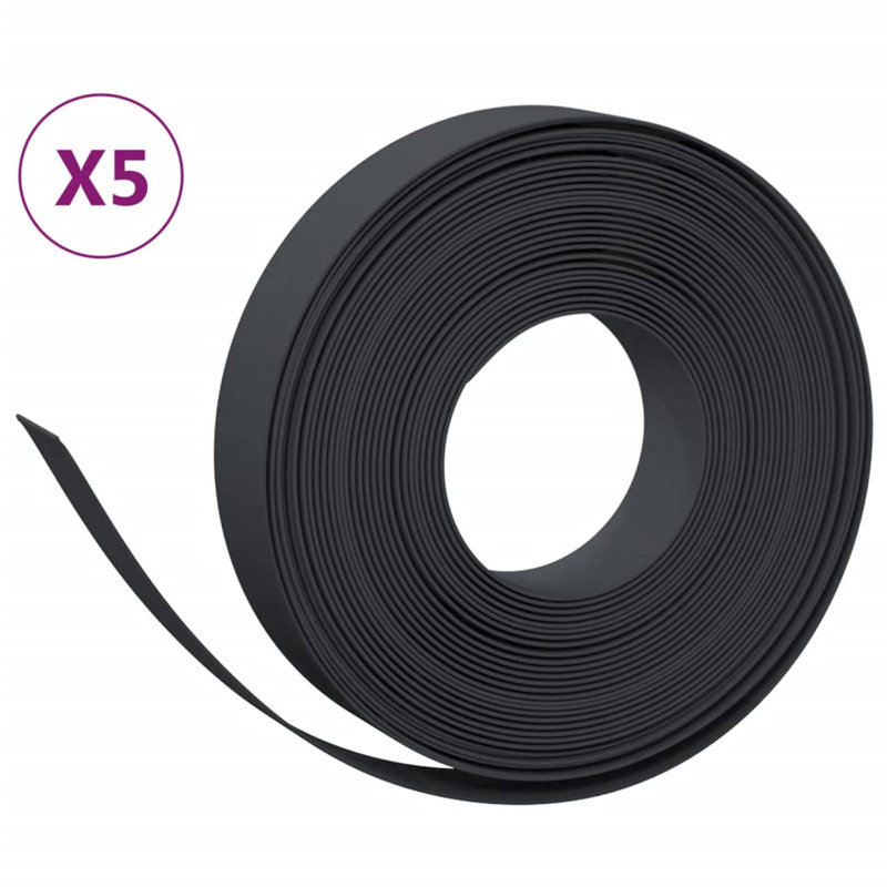 Ayobola Polyethylene Plastic Lawn Edging, 50 x 0.1m, Black