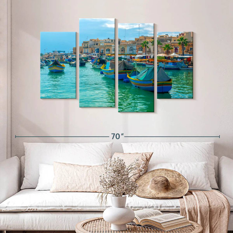 Mehar Malta Fishing Boats, 32'' H x 52'' W