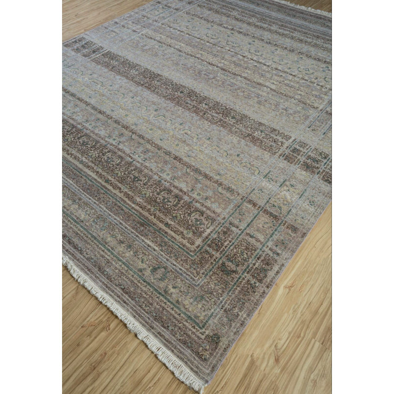 Tapis noué à la main de style rétro Dover