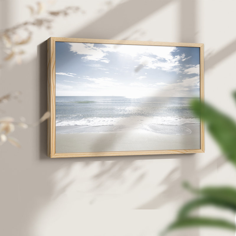 Sandy Beach -Framed Print - Restickable, H 8 po x l 10 po, Naturel