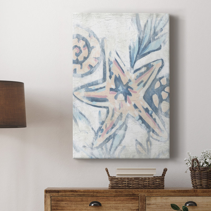 Beach Shell Fresco IV -Galery Wraraped Cavas, H 18 po x l 12 po