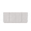 Rangement moderne à 4 portes en bois de pin blanc, largeur 59 po, conception sculpturale 3D, pour buffet de salle à manger, porte, bois, eau, autoportant