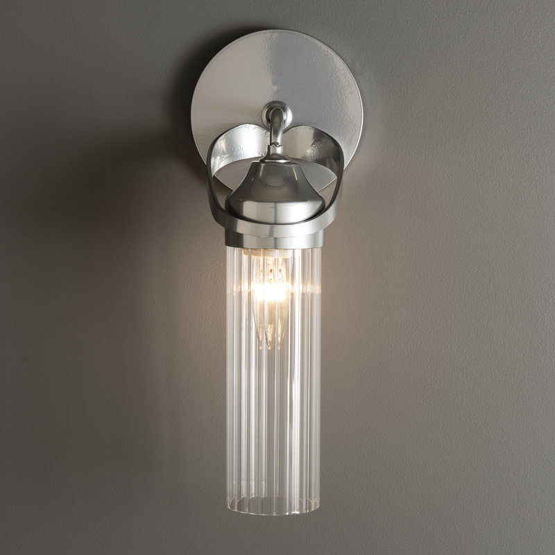 Bow 1 - Light Dimmable Bath Sconce, Sterling