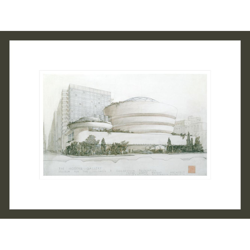 «Solomon R. Guggenheim Museum New York NY» par Frank Lloyd Wright, impression giclée encadrée, H 12,58 po x l 16,75 po