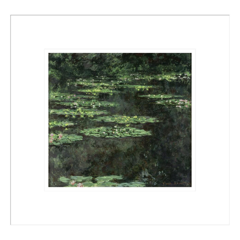 «Waterlilies» par Claude Monet, impression giclée encadrée, H 13,75 po x l 14,29 po