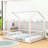 Metal Floor Bed Frame With Fence-697398872-697398873