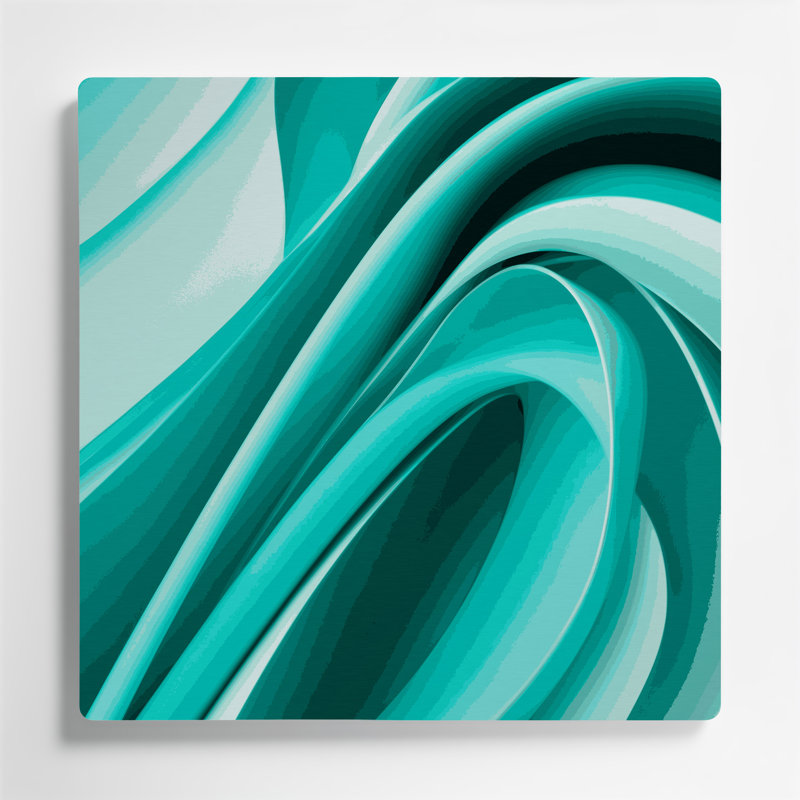 Gradient Abstract 13 Blue Metal Wall Art