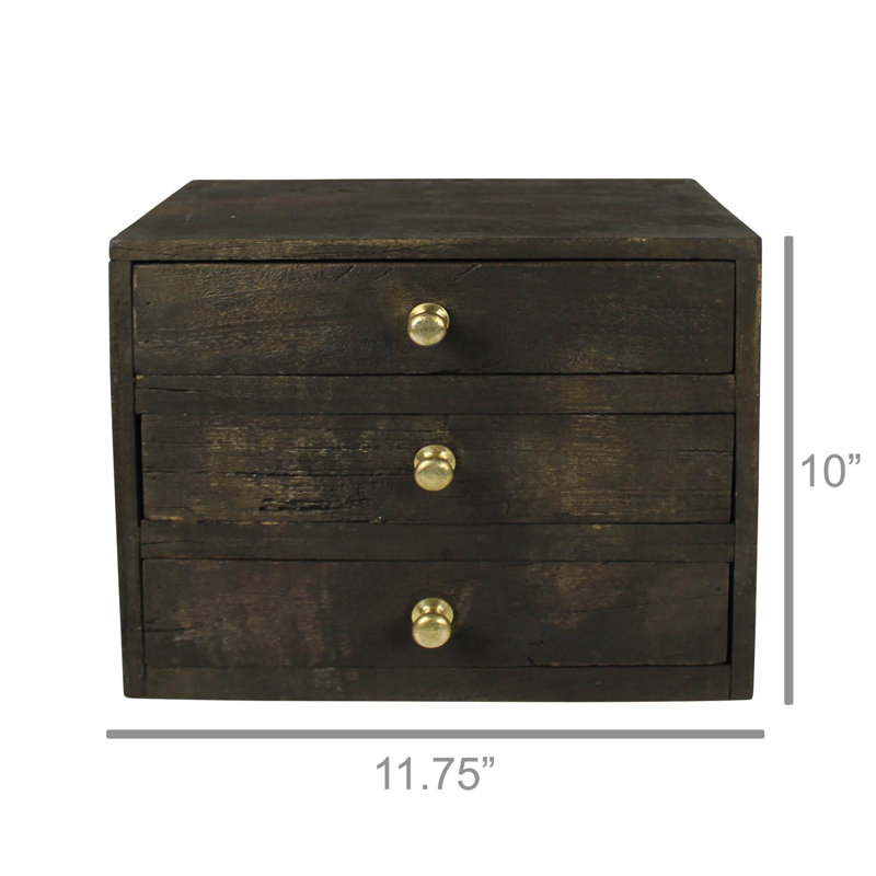 Moiz 3 Drawer Storage Drawer