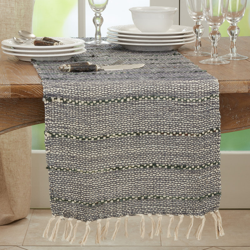 Striped 100% Cotton Table Runner