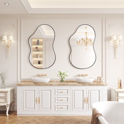 Miroir mural irrégulier Miroir mural asymétrique