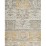 Jazz Hand Knotted Wool Area Rug in Beige