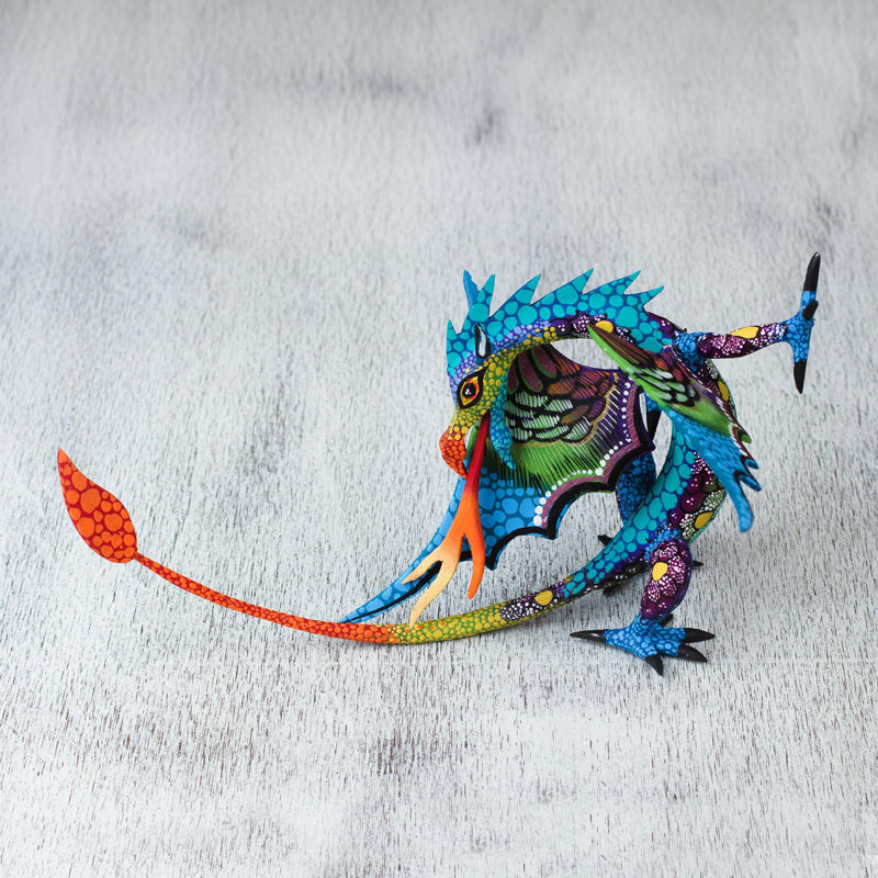 Figurine en bois à quote-alebrije dragon Mcmullan