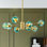 Lustre linéaire moderne Spoutnik à 8 lumières Davesha
