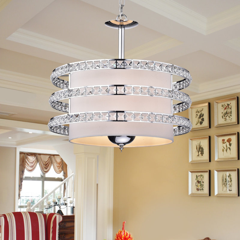 Luminaire suspendu tambour 3 lumières unique Ferdinand