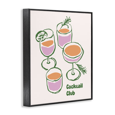 «Cocktail Club Glasses», estampe numérique, design par House Of Lulu