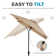 Le 10' x 6' 5" Rectangular Tilt Market Umbrella