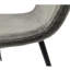 4 chaises de salle à manger grises, recouvertes de tissu en suède, avec des pieds en métal noir, pour 4 dans la cuisine, rembourrés et ergonomiques-116738874