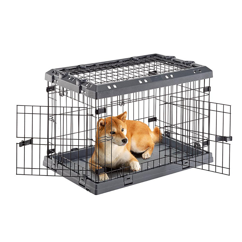 Pet Crate with 3 Doors, 55cm H x 51cm W x 77cm D