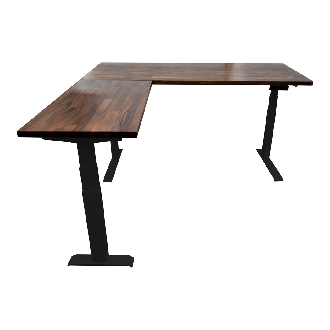 Roshina Adjustable L-Shaped Metal Base Standing Desk Inbox Zero Color 