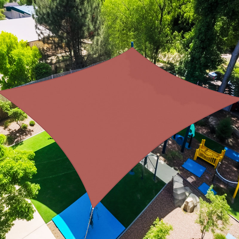 Customize Rectangle Sun Shade Sail, Rust Red, 16' x 22'
