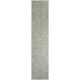 Blooma Wool Oriental Area Rug in Light Blue; Gold; Gray