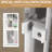 Aluminum Double Sliding Shower Door, 48" Wide, 72" High, 1/4" (6mm) Clear Tempered Glass With Film, Corrosion - Handles, Adjustable Installation For Bathroom High Shatter Frame And Easy In