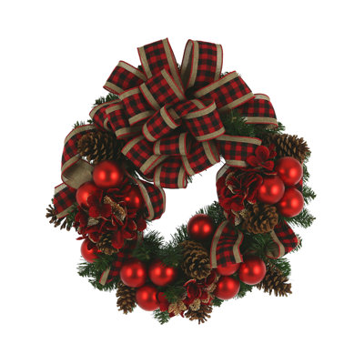 Jevita Faux Evergreen 24'' Wreath