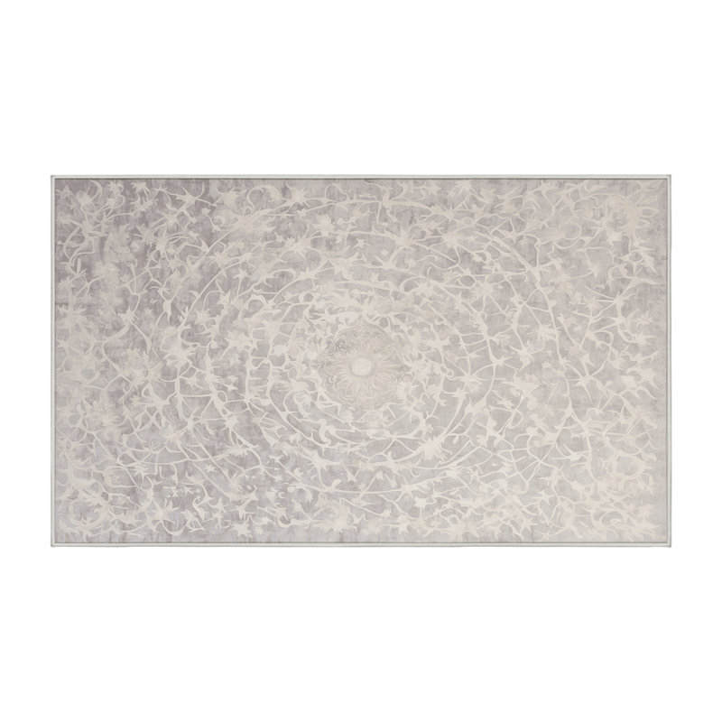 Tapis beige lavable à la machine, Rectangle 4 pi x 6 pi